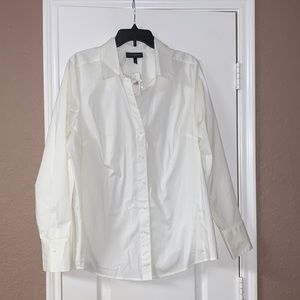 Lame Bryant White Button Up